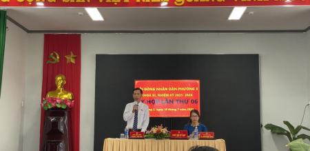 HĐND PHƯỜNG 3 TỔ CHỨC KỲ HỌP LẦN THỨ 6 KHÓA XI, NHIỆM KỲ 2021 – 2026 HĐND PHƯỜNG 3 TỔ CHỨC KỲ HỌP LẦN THỨ 6 KHÓA XI, NHIỆM KỲ 2021 – 2026